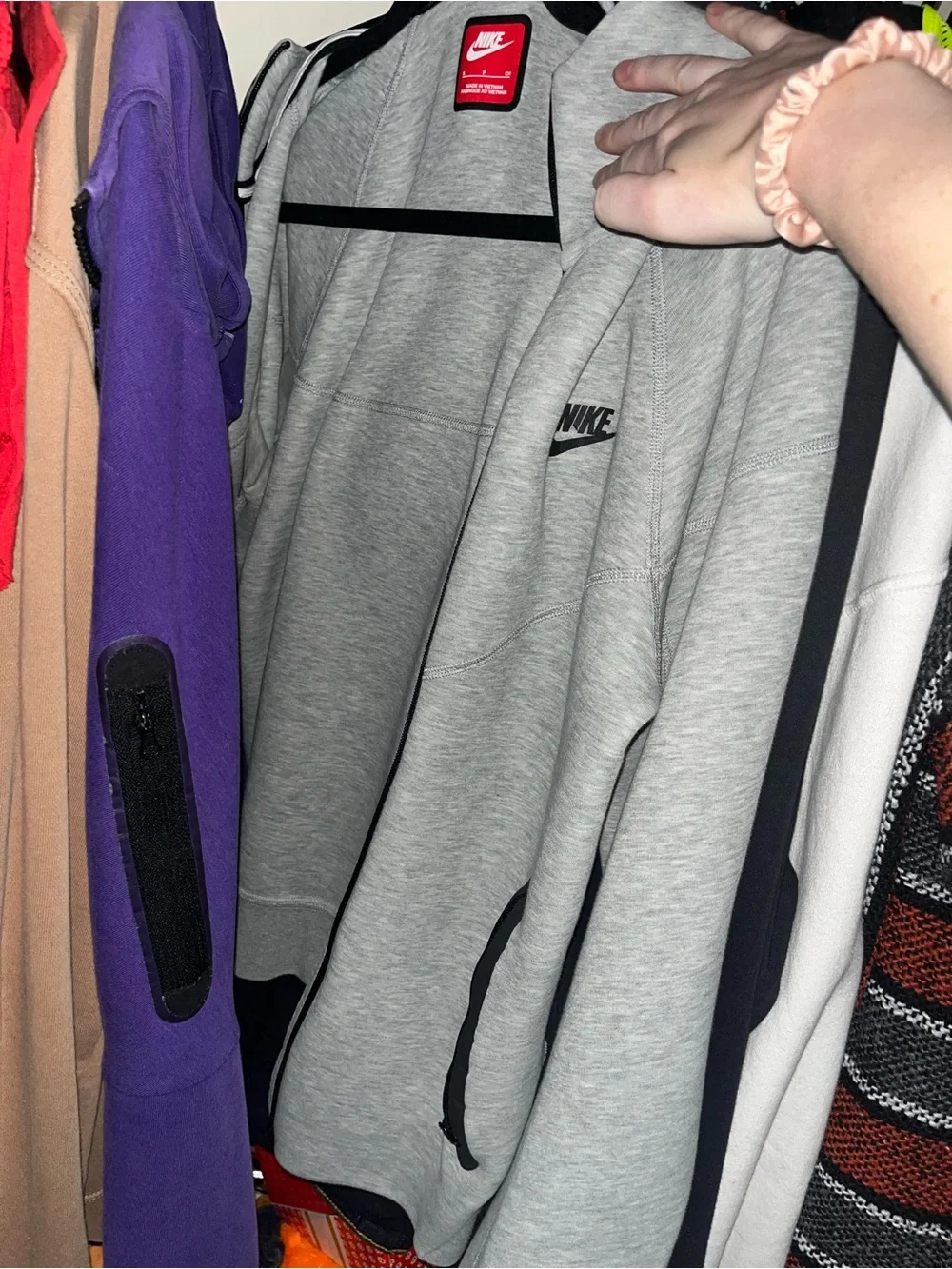 Nike Light Grey Hoodie with Black Accents, take all 3 for 20 tech and other Nike